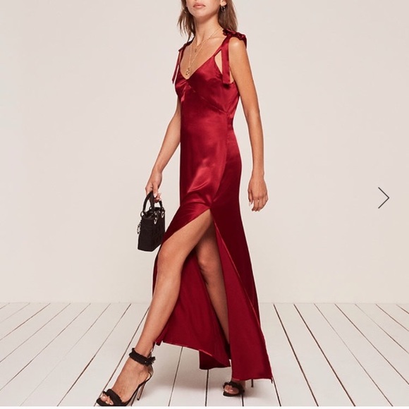 ISO REFORMATION TANYA DRESS RED - Picture 2 of 4
